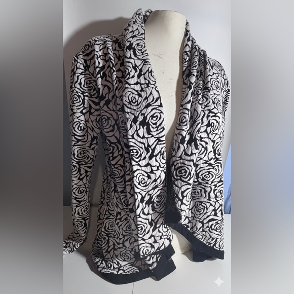 Robin Artizan Signature Sweaters - Light Summer evening Floral Patterned Cardigan Made in Canada